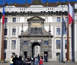 gated entrance Prague Castle