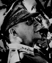 General MacArthur surveys the beachhead
