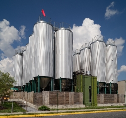 giant beer vats at the dogfish head craft brewery in milton dela