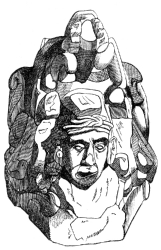 Head of War god from Copan 