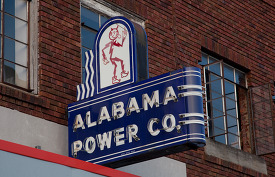 Historic Alabama Power Company sign Attalla Alabama