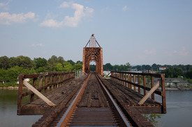 Historic train bridge in Gadsden Alabama