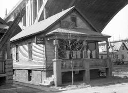 Housing under Wisonsin Avenue viaduct 1936 Historical Photo