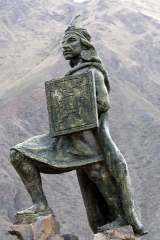 Inca Statue at Ollantaytambo an Inca