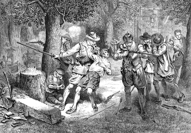 Indian attack on the settlers in Virginia