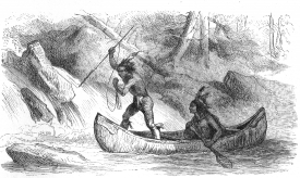 Indians in a canoe 23a