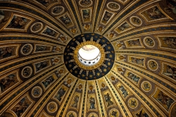 interior dome st peters basilica rome italy photo 0931L