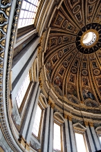 interior dome st peters basilica rome italy photo 0936LA