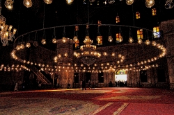 Interior Great Mosque of Mohammed Ali Cairo Egypt