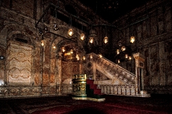 Interior Great Mosque of Mohammed Ali Cairo Egypt Photo