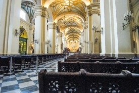 interior of church Lima Peru 3052b