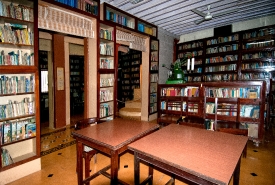 Interior of Ghandis home Mumbai India