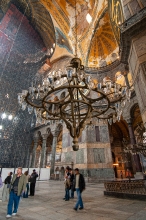 interior of hagia sophia istambul turkey