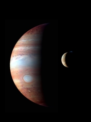 Jupiter was captured in three bands of infrared light