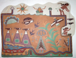 Kabotie Symbols Mural at the Painted Desert Inn Arizona