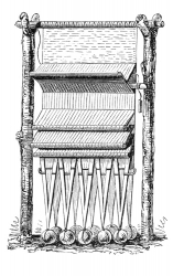 lake dweller loom historical illustration