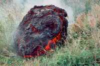 Lava ball from Kilauea Volcano in 1983