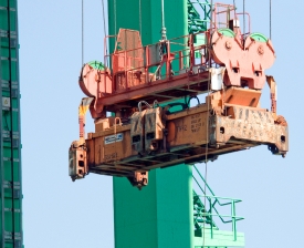 manuvering of shipping container cranes