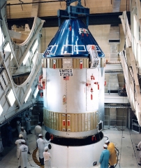 mating of Apollo 7 CSM to S-IVB adapter