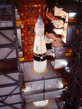 mating of the apollo 11 spacecraft to the saturn v launch vehicl