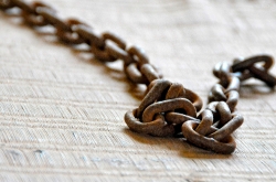 Metal Chains Tuol Sleng Genocide Museum Phnom Penh Cambodia Photo 