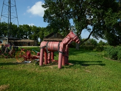 metal horse in West Amana Iowa
