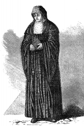 Middle ages historical illustration benedictine Nun