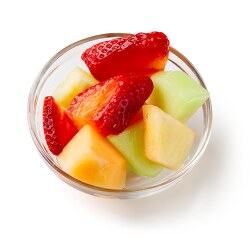 mixed fruit in clear bowl 