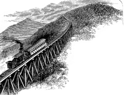 mount washington railway historical illustration