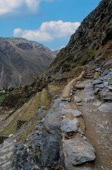 Mountain Inca Fortress of Ollantaytambo Peru