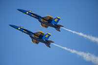 Navy Flight Demonstration Squadron  the Blue Angels  perform the