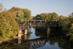 Old railroad bridge over the Mahoning River in Mahoning County