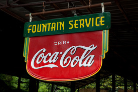 Old Sign Fountain Service Coca Cola Mooresville Alabama
