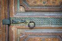 old wood door Marrakech Morocco photo
