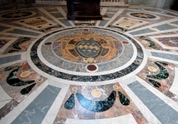 ornamental tiles on the floor of st peters photo 0829L