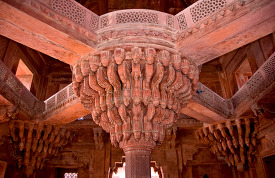 ornate wooden architecture fatehpur india
