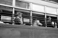 People in riding in streetcar Washington DC 1938