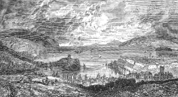 plymouth harbor historical illustration