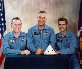 prime crew for the first manned Apollo mission was named at a Ma