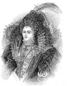 queen elizabeth historical illustration
