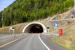 Road Tunnel Cut Into Mountains In Norway Photo 