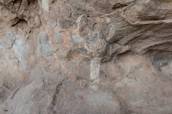 Rock drawings or pictographs