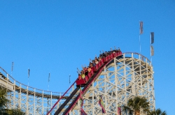 roller coaster at the family kingdom amusement park in myrtle be