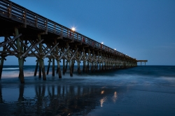 second avenue pier at dusk in myrtle beach south carolina
