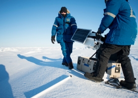 set up a mobile weather station in the arctic circle 426