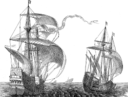 Spanish Galleons on their Way over the Pacific