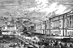 St Isaac's Church And Admiralty Square Historical Illustration