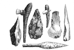 stone tools historical illustration