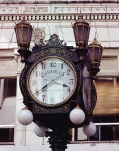 Street clock Seattle Washington