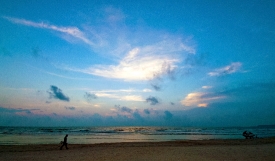 Sunset along the Beach Goa India